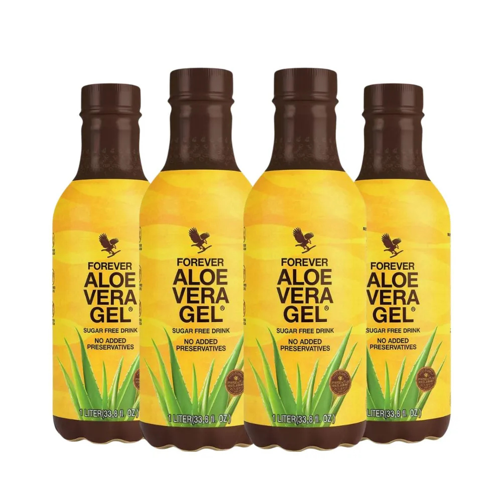 Aloe Vera Gel Forever - Kit 4 Unidades PET 1L