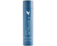 Frasco de Aloe Activator Forever com 98% de gel de aloe vera para hidratação facial