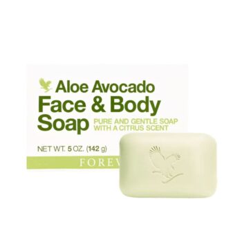 Forever Aloe Avocado Face Soap – Sabonete hidratante e nutritivo com aloe vera e abacate, ideal para todos os tipos de pele.