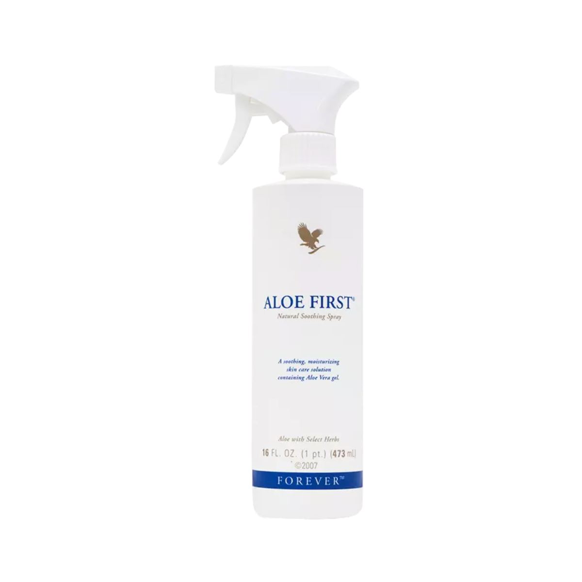 Forever Aloe First – Spray calmante e hidratante com aloe vera e ervas naturais, ideal para uso diário em pele e cabelo.