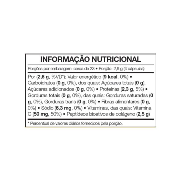 Forever-Bio-Active-Colágeno-Verisol-Vitamina-C-tabela-nutricional