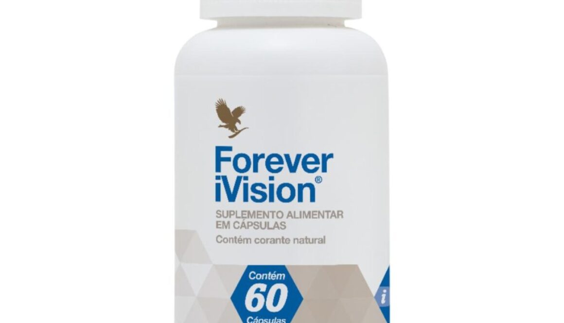 Forever iVision: Suplemento alimentar com luteína, zeaxantina, vitaminas e minerais para suporte à saúde ocular de adultos expostos à luz azul.
