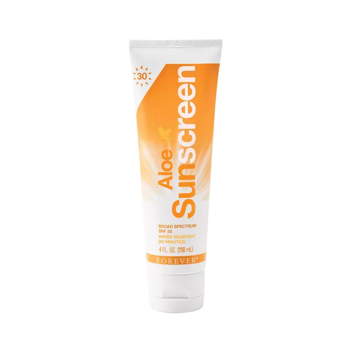 Aloe Sunscreen Forever: proteção eficaz contra raios UVA e UVB com aloe vera e vitamina E.